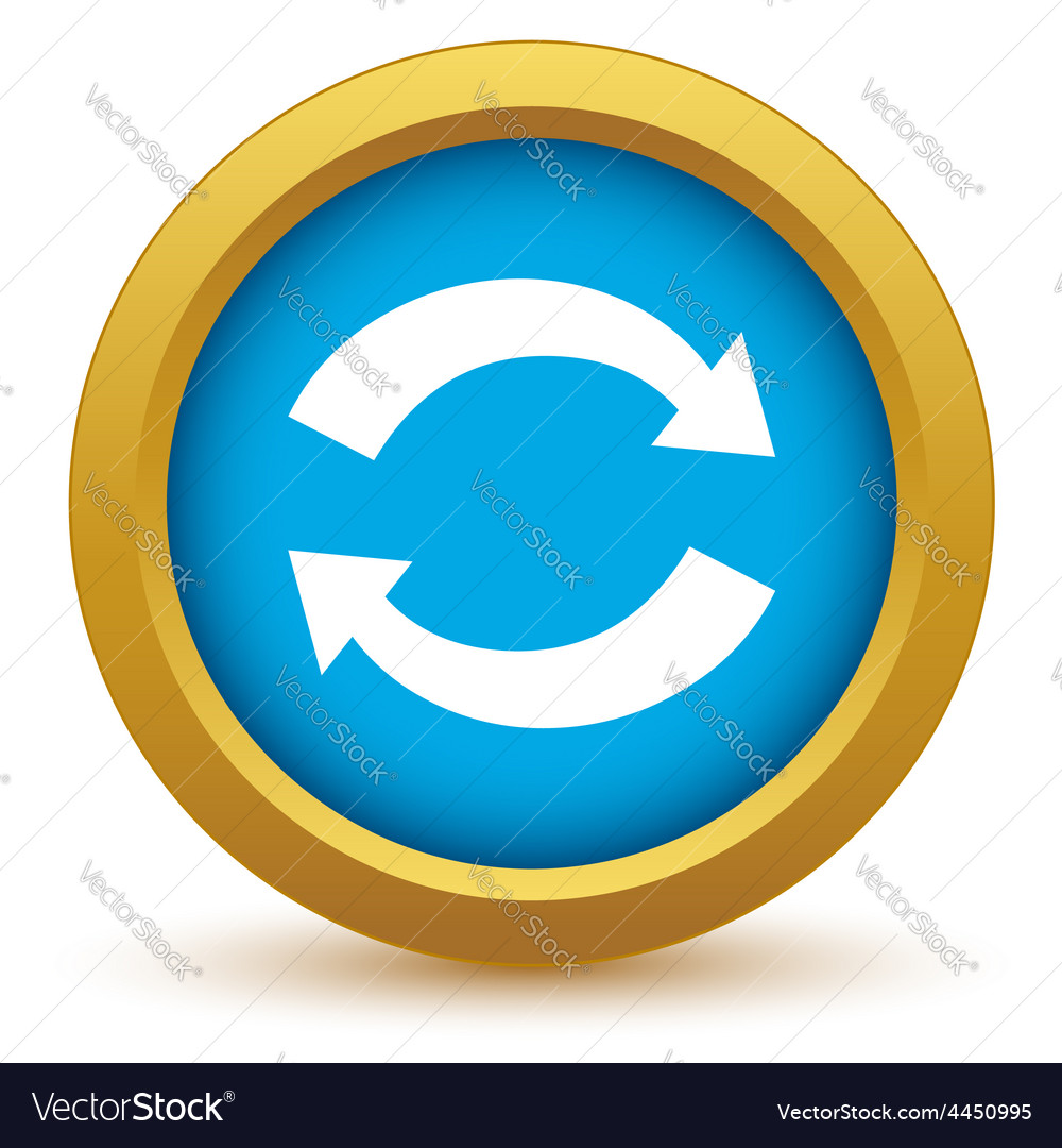 Gold reverse icon Royalty Free Vector Image - VectorStock