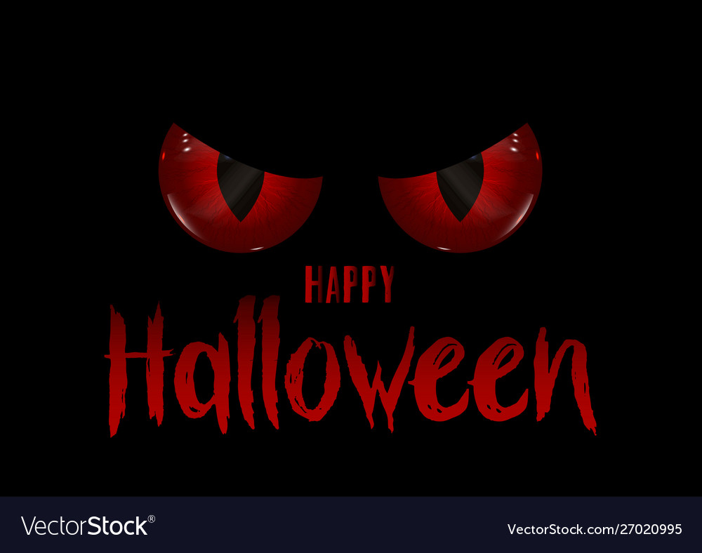 Halloween background with evil eyes Royalty Free Vector