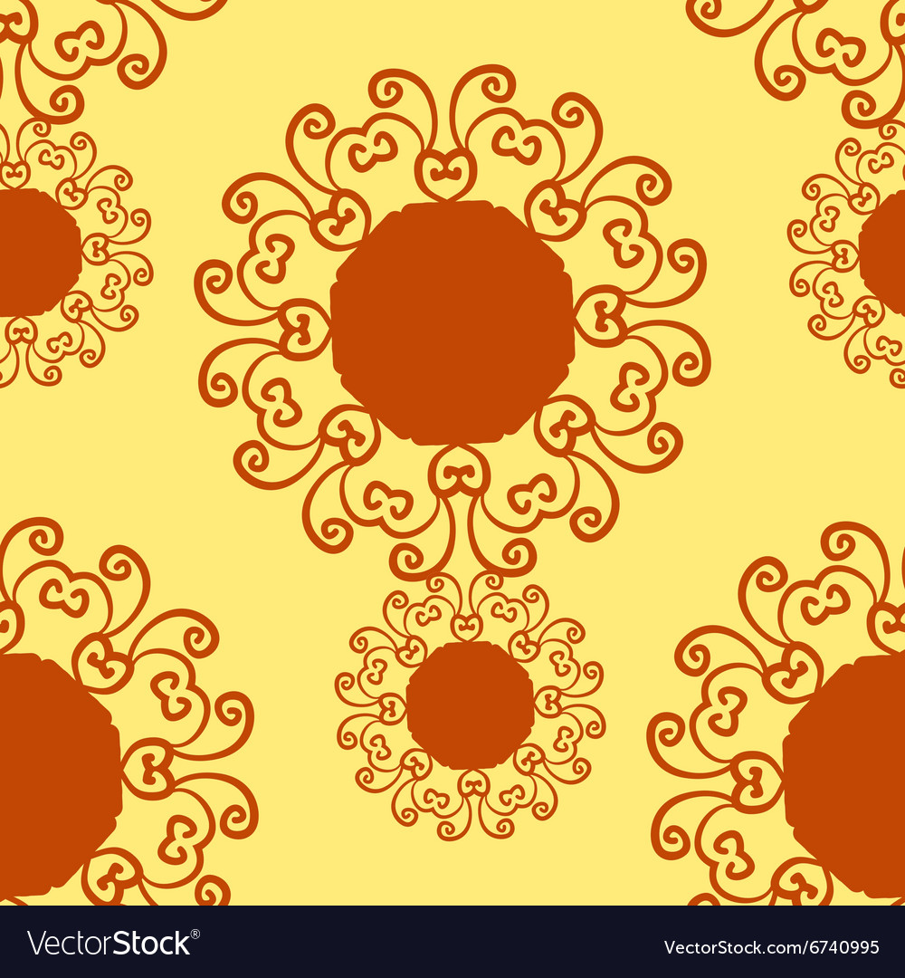 Seamless Print Geometric Stylized Wallpaper Tile Vector Image