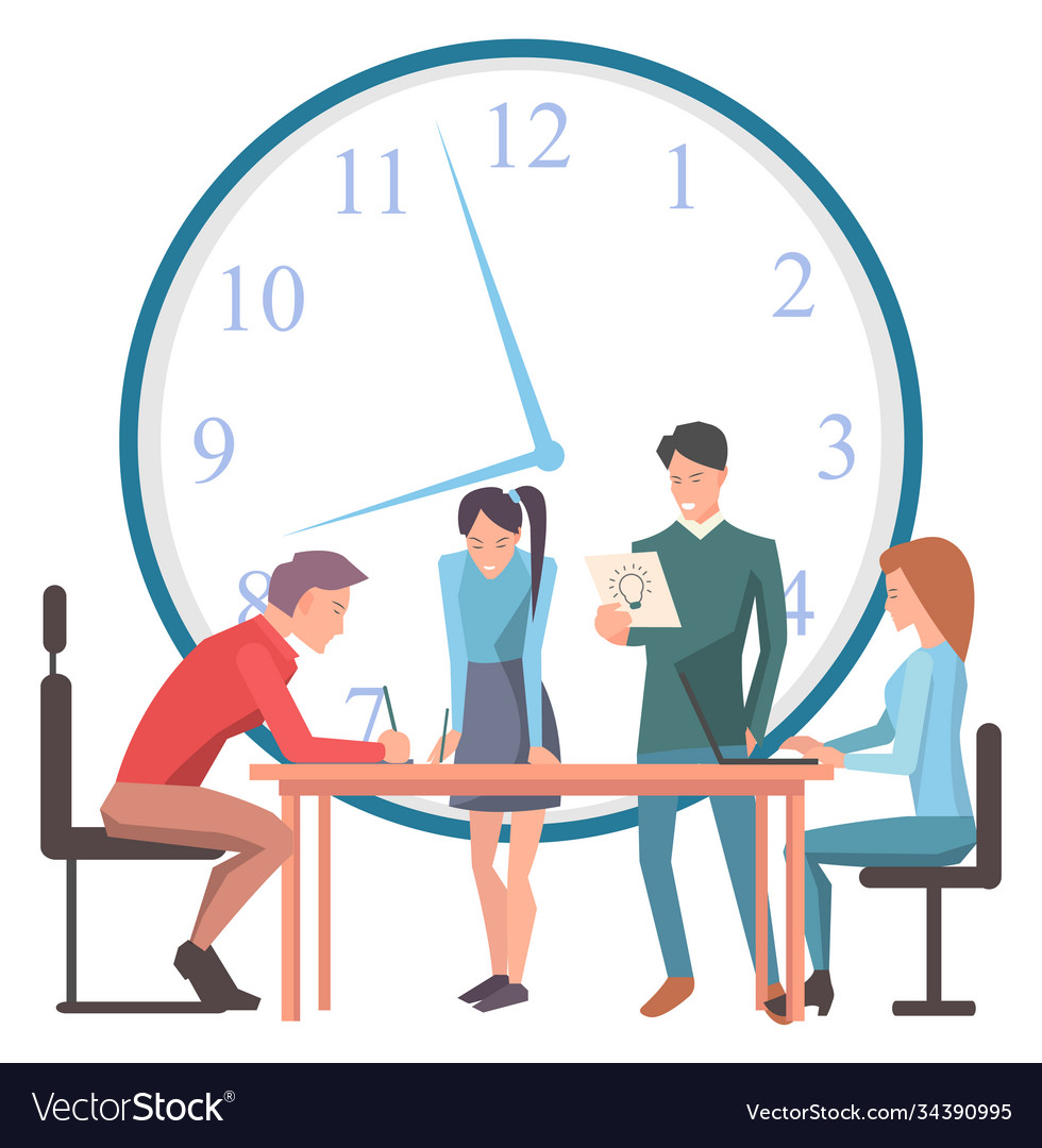 Solution for business project time management Vector Image