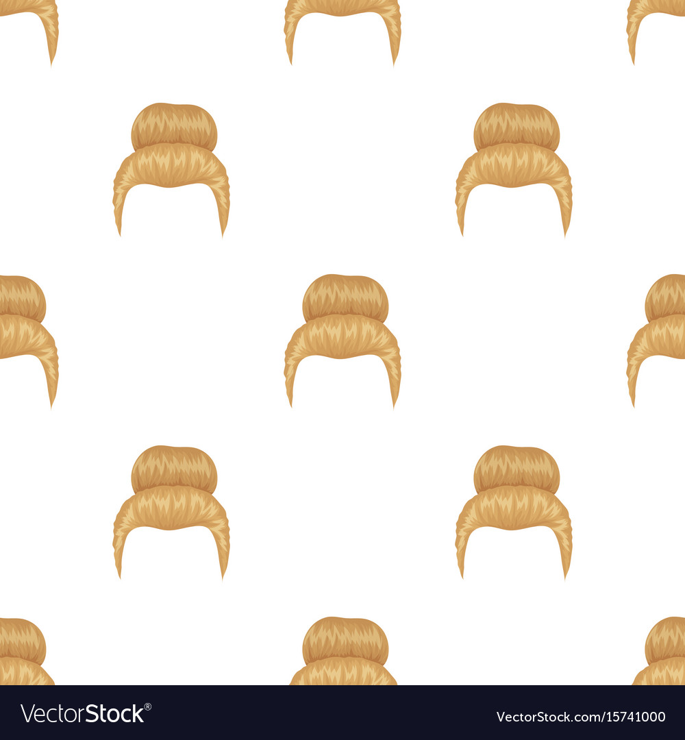 Blond hair with a shingleback hairstyle single Vector Image