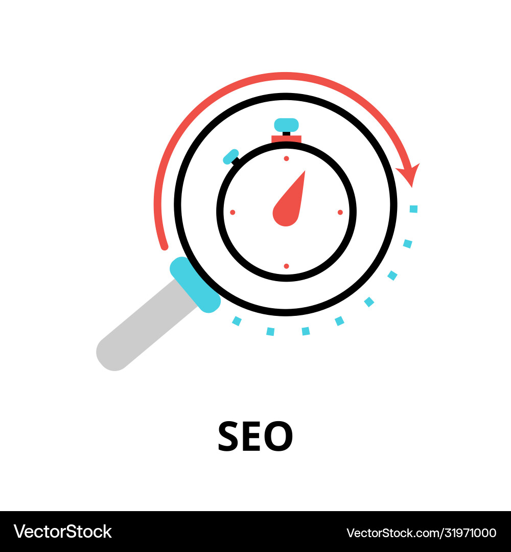 Concept seo optimization in search engine Vector Image