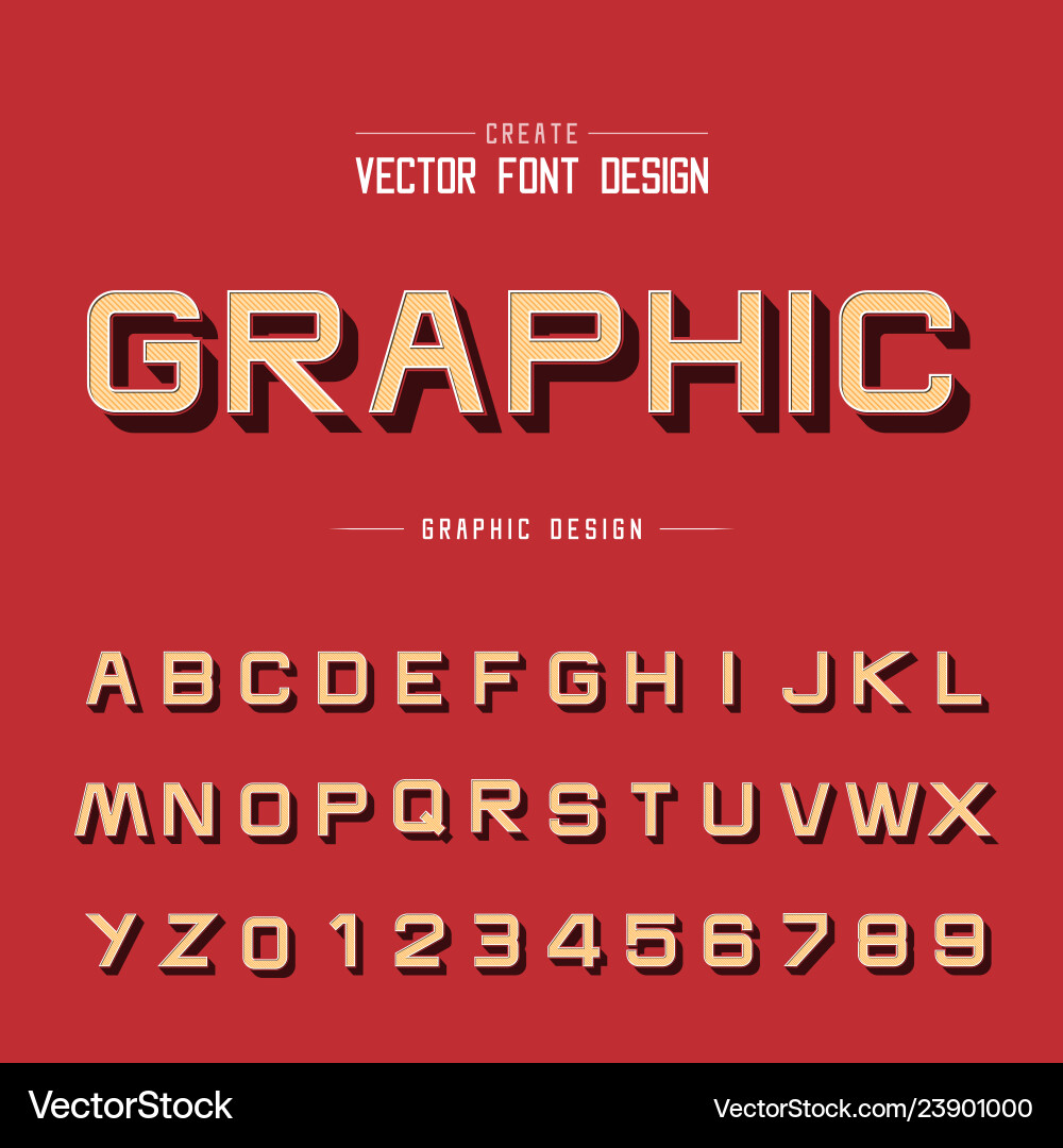 Font and alphabet design typeface letter Vector Image