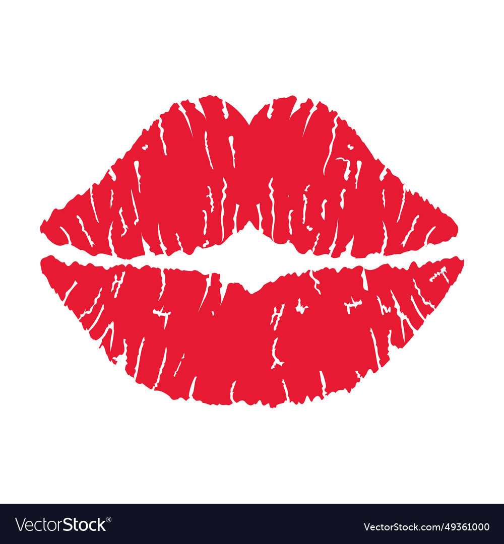 Kiss lips female Royalty Free Vector Image - VectorStock