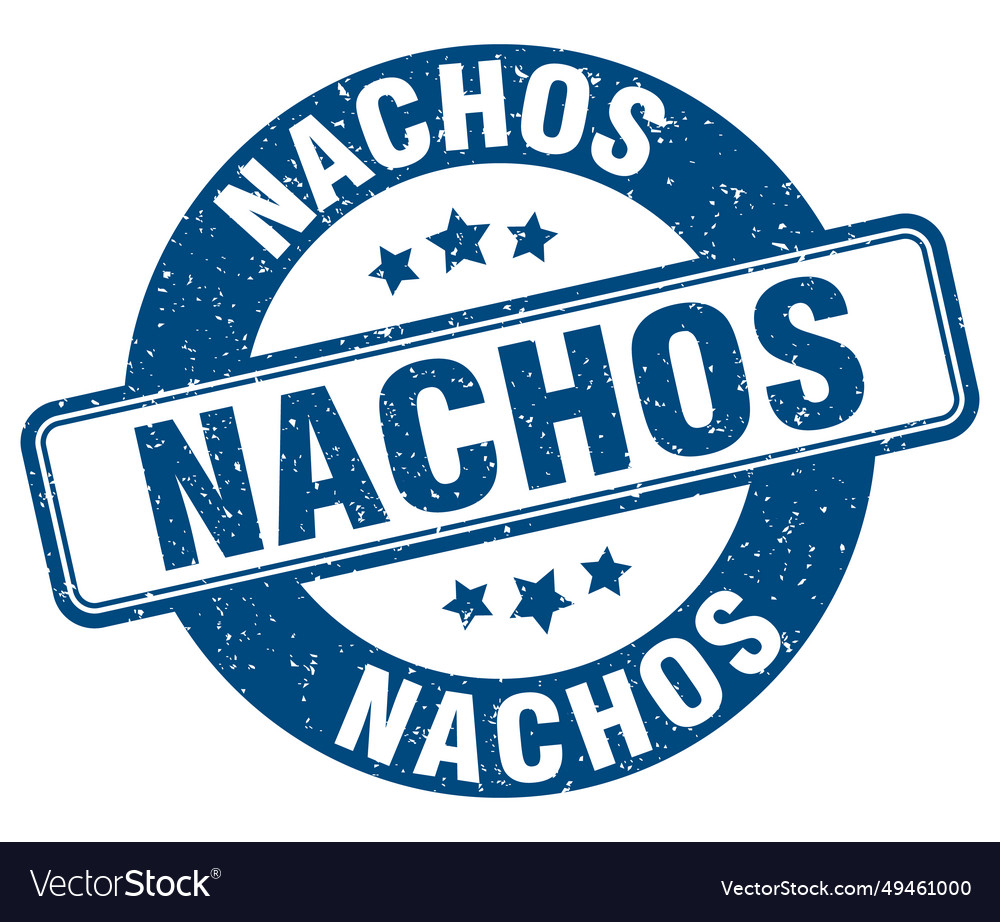 Nachos stamp label round grunge sign Royalty Free Vector