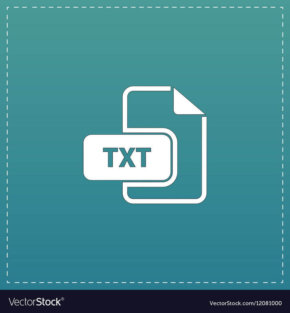 Txt text file extension icon Royalty Free Vector Image