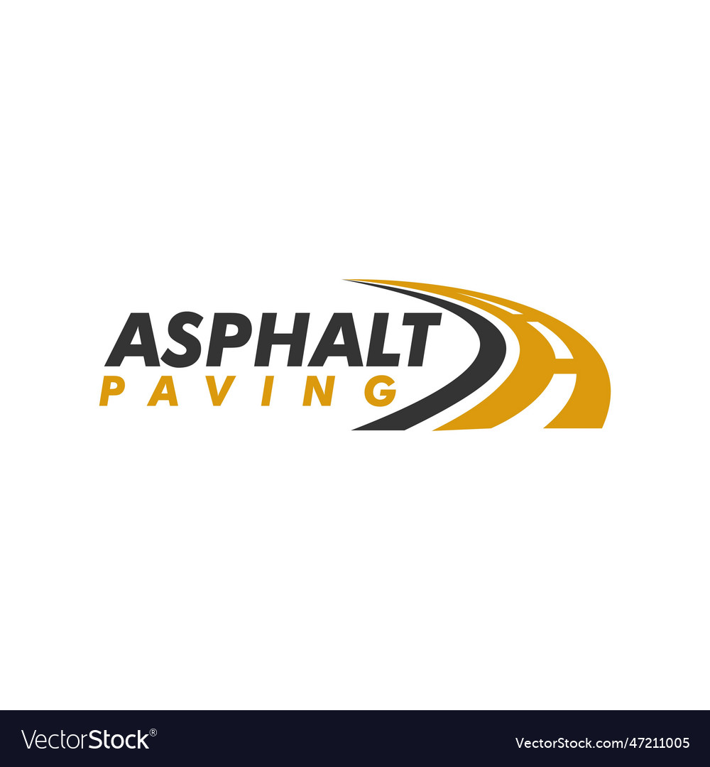 Asphalt paving logo template Royalty Free Vector Image