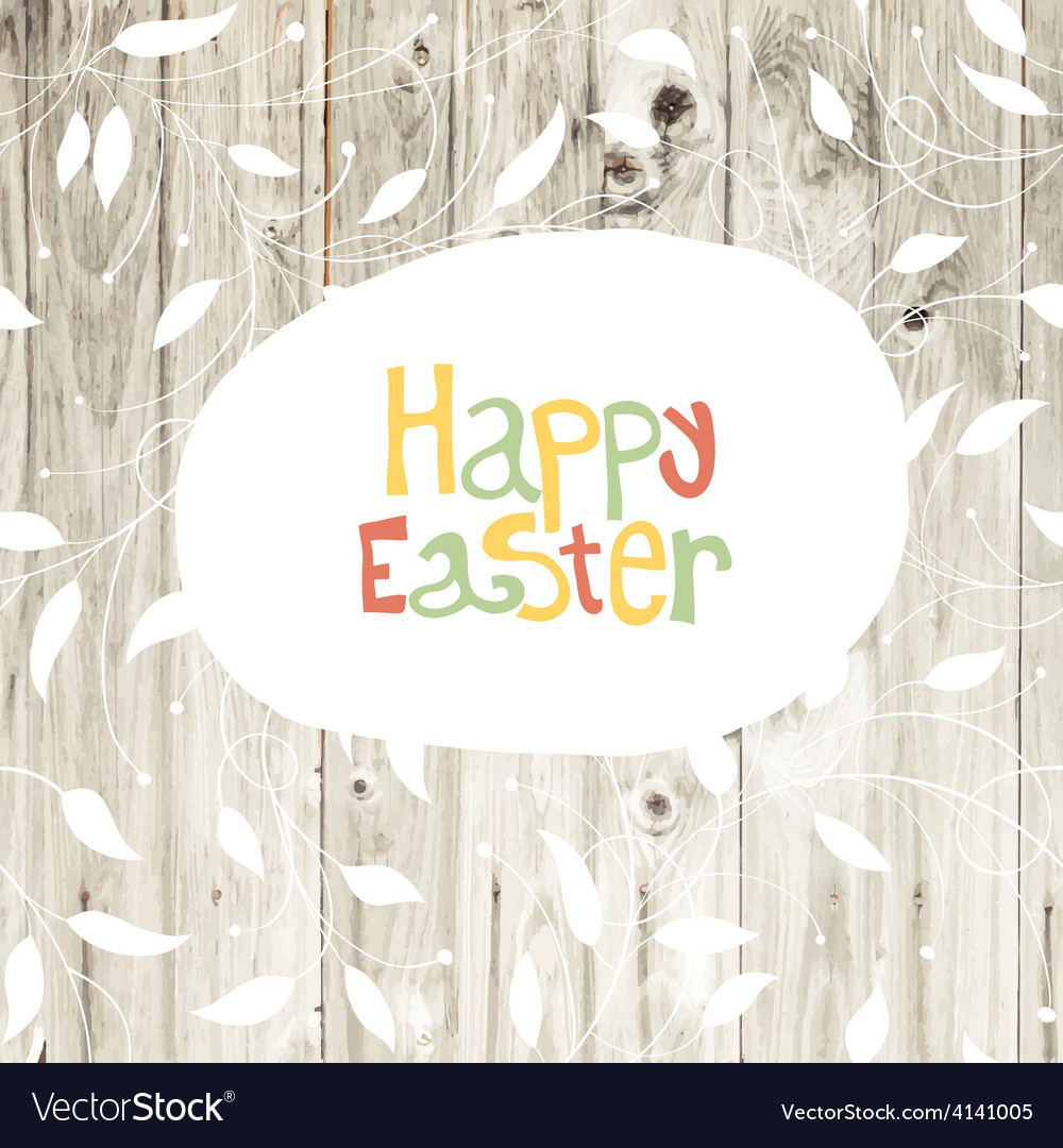 Easter card wooden back