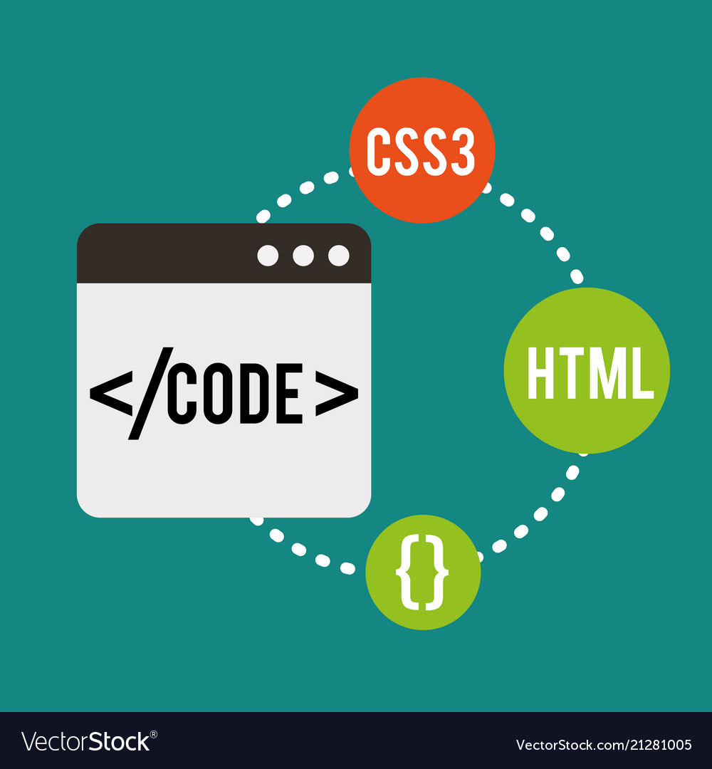 Program coding website Royalty Free Vector Image