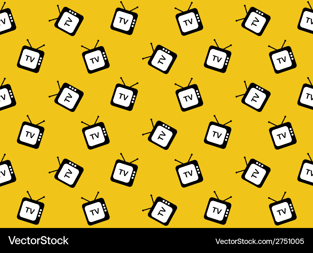 Retro tv web icon seamless pattern background Vector Image