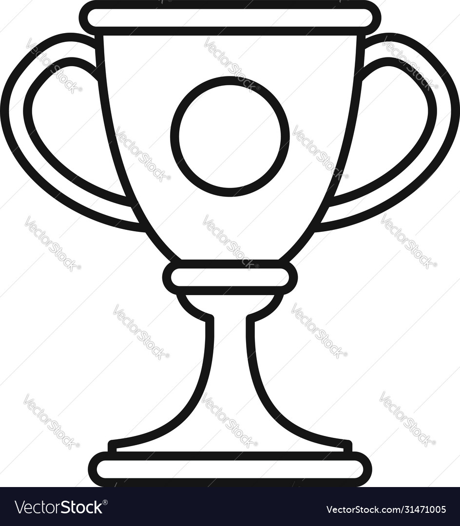 Soccer cup icon outline style Royalty Free Vector Image