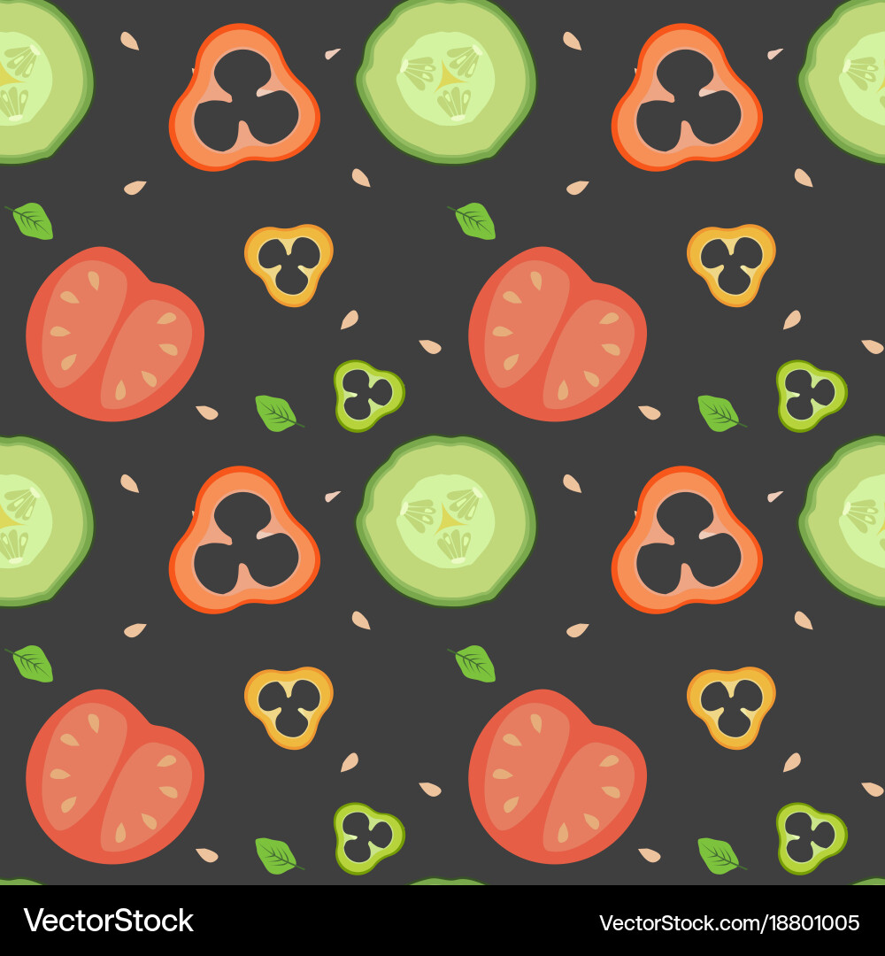 Vegetables seamless pattern Royalty Free Vector Image