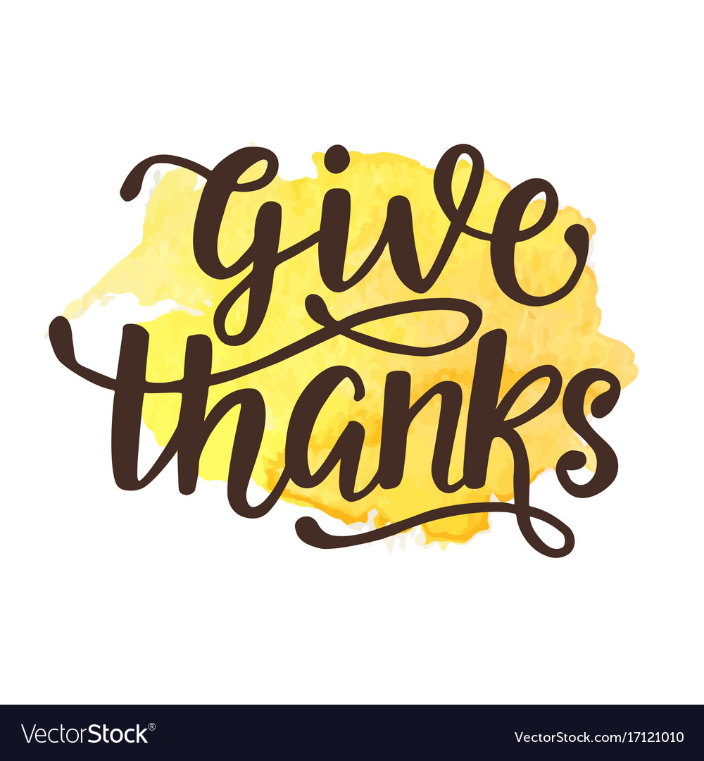 Give thanks thanksgiving day poster Royalty Free Vector