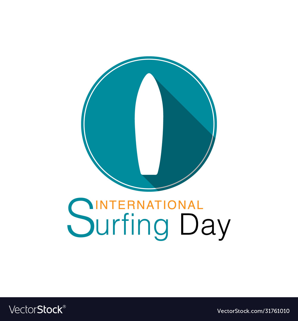 International Surfing Day Royalty Free Vector Image