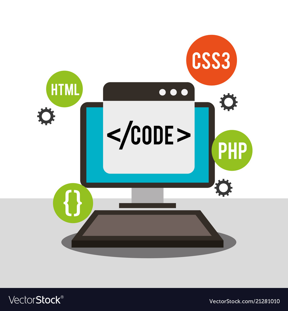 Program coding website Royalty Free Vector Image
