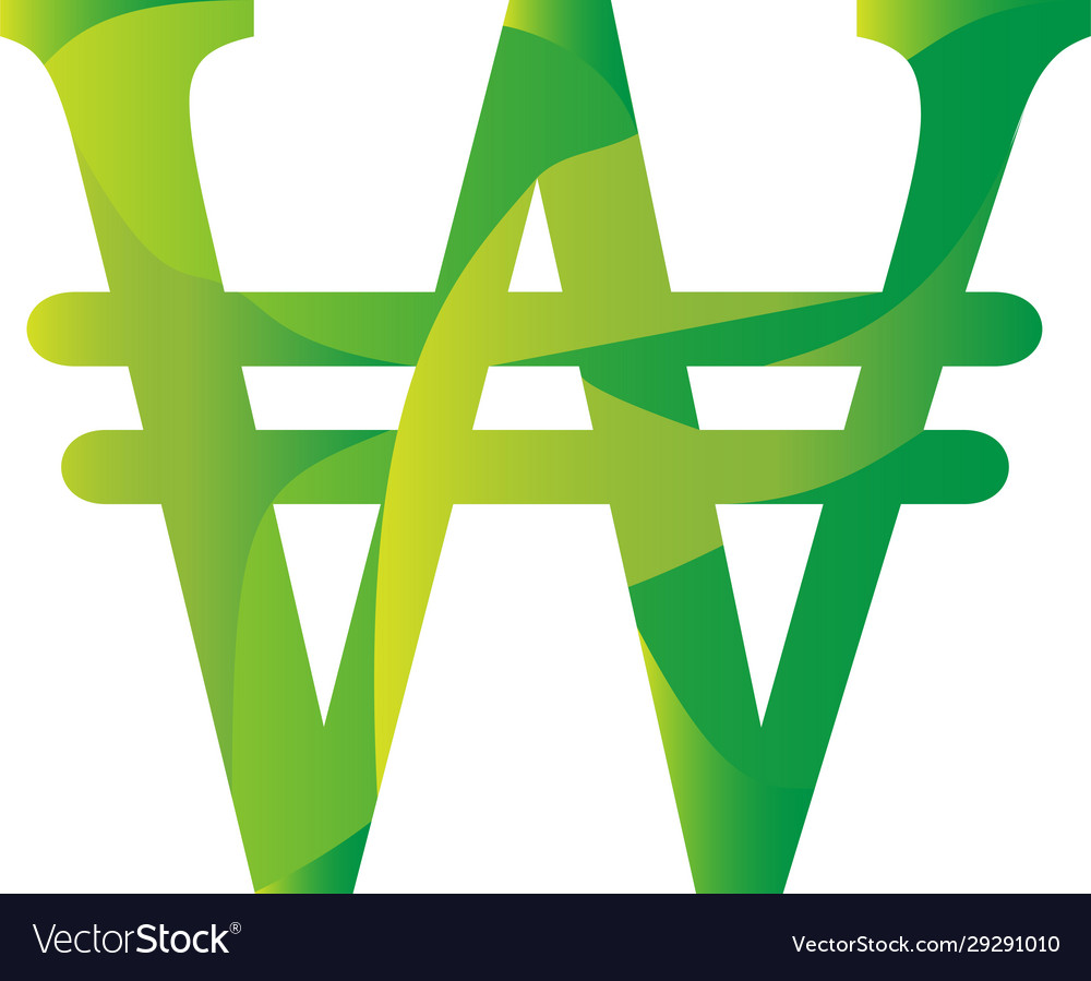 Won symbol. 1 Вон символ.