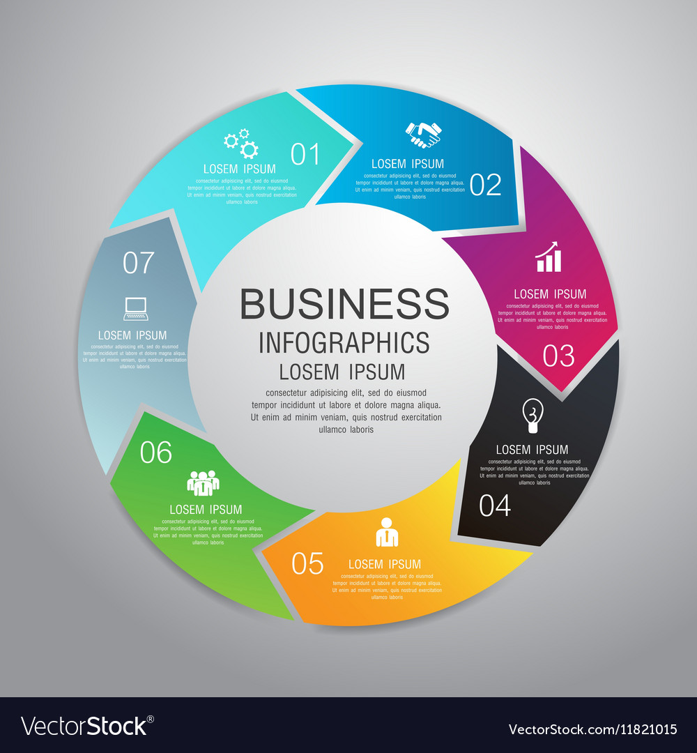 Circle infographic business template design can