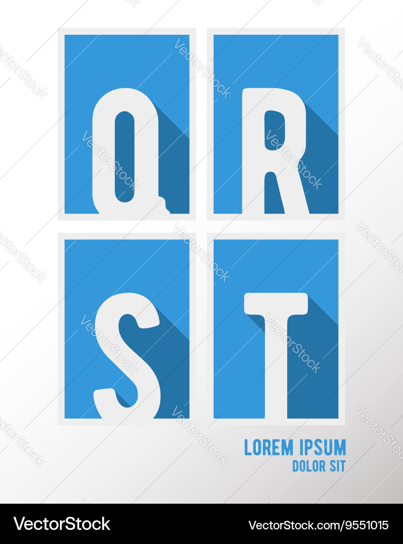Font long shadow Royalty Free Vector Image - VectorStock