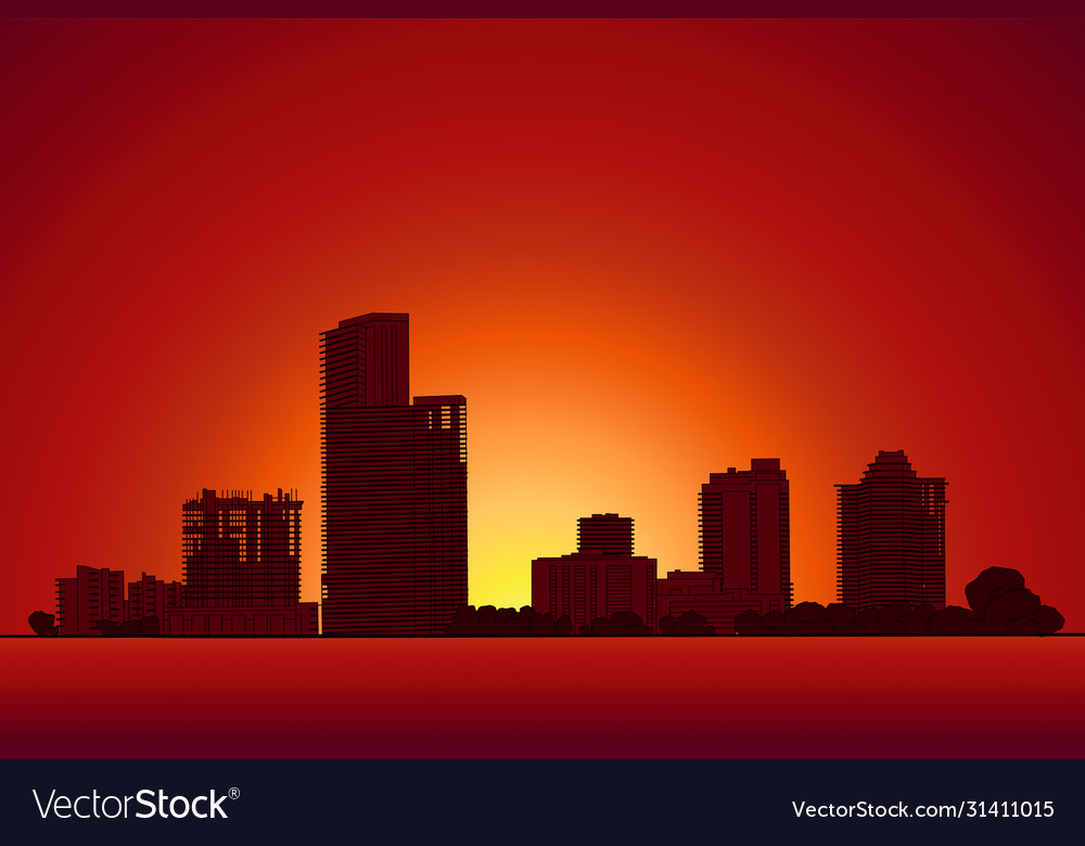 Modern city panorama isolated skyline Royalty Free Vector