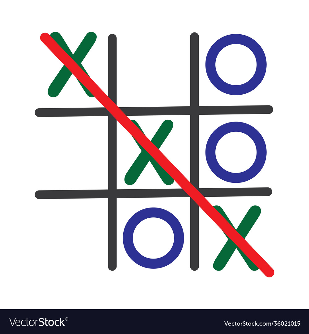 Tic tac toe game design Royalty Free Vector Image