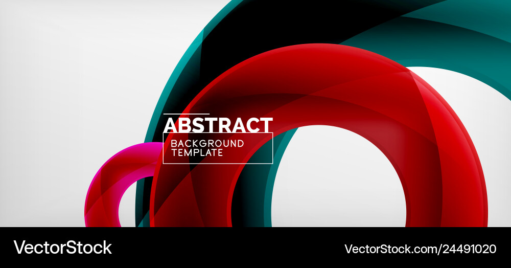 Colorful rings geometric abstract Royalty Free Vector Image