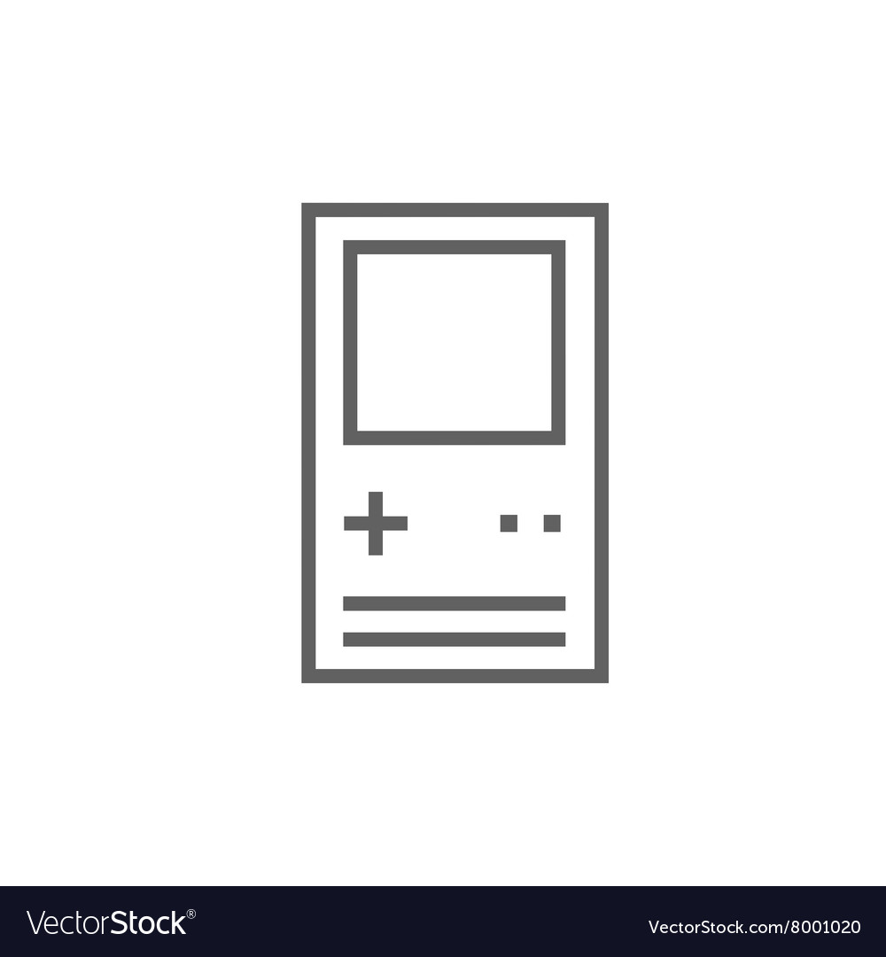 Electronic game line icon Royalty Free Vector Image