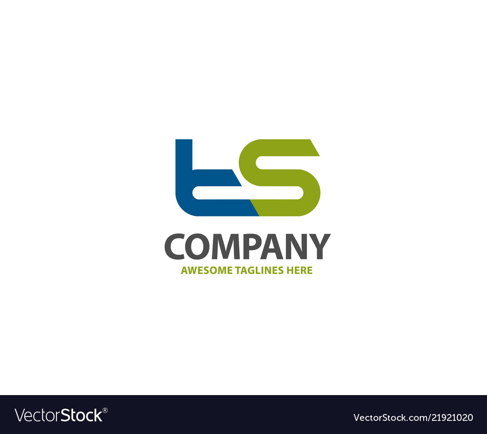 Letter ts logo design template Royalty Free Vector Image