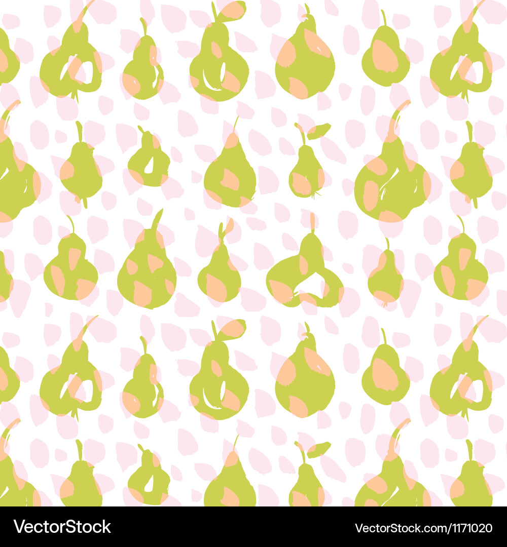 Pear seamless pattern Royalty Free Vector Image