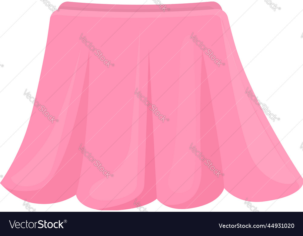 Pink skirt icon cartoon mini woman Royalty Free Vector Image