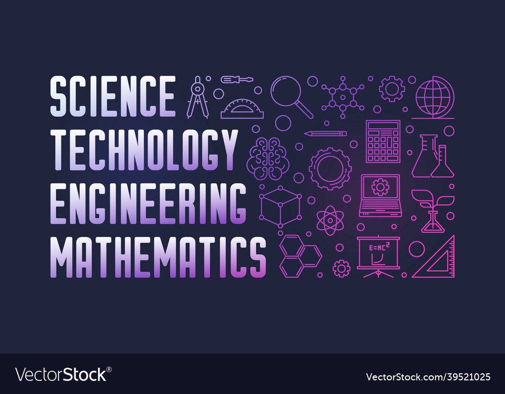 Science technology engineering and math stem Vector Image