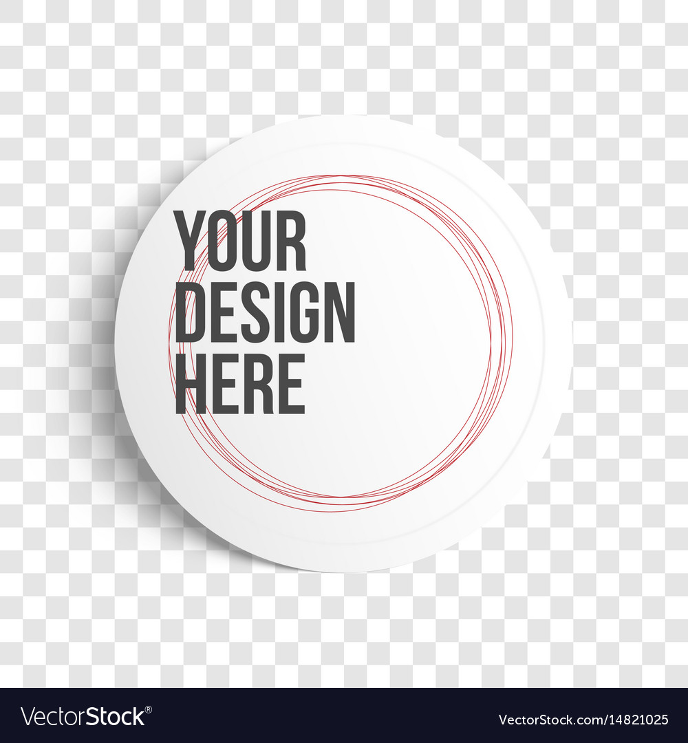 White circle art canvas template Royalty Free Vector Image