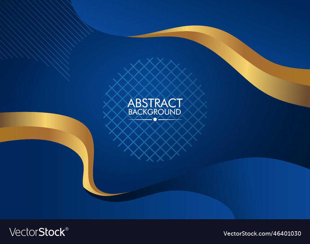 Abstract background blue gold Royalty Free Vector Image