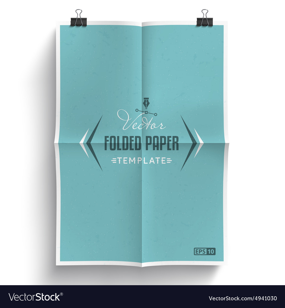 Folded paper template Royalty Free Vector Image