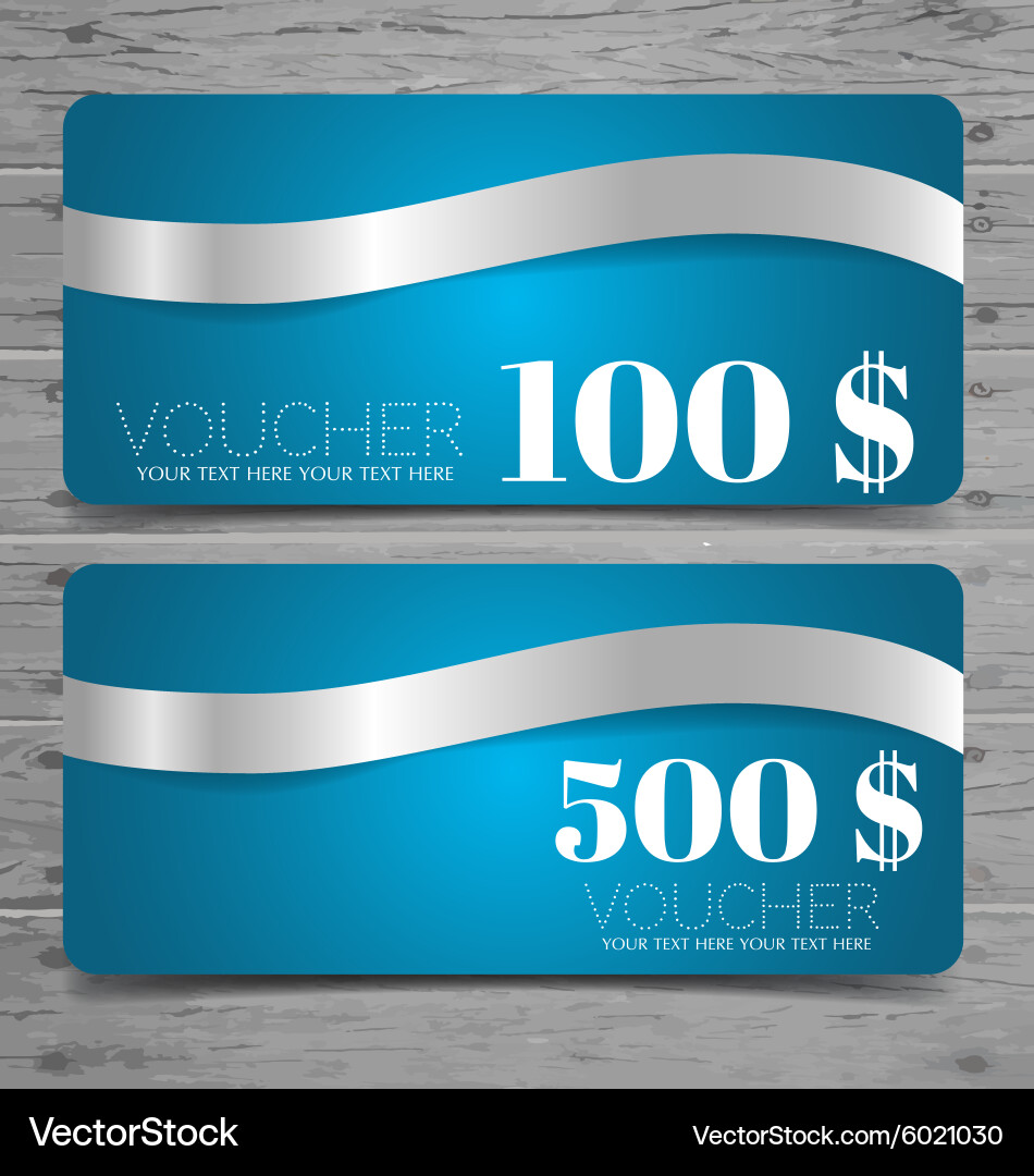 Holiday gift coupons with ribbons Royalty Free Vector Image
