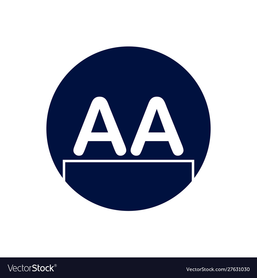 Initial letter logo aa template design Royalty Free Vector