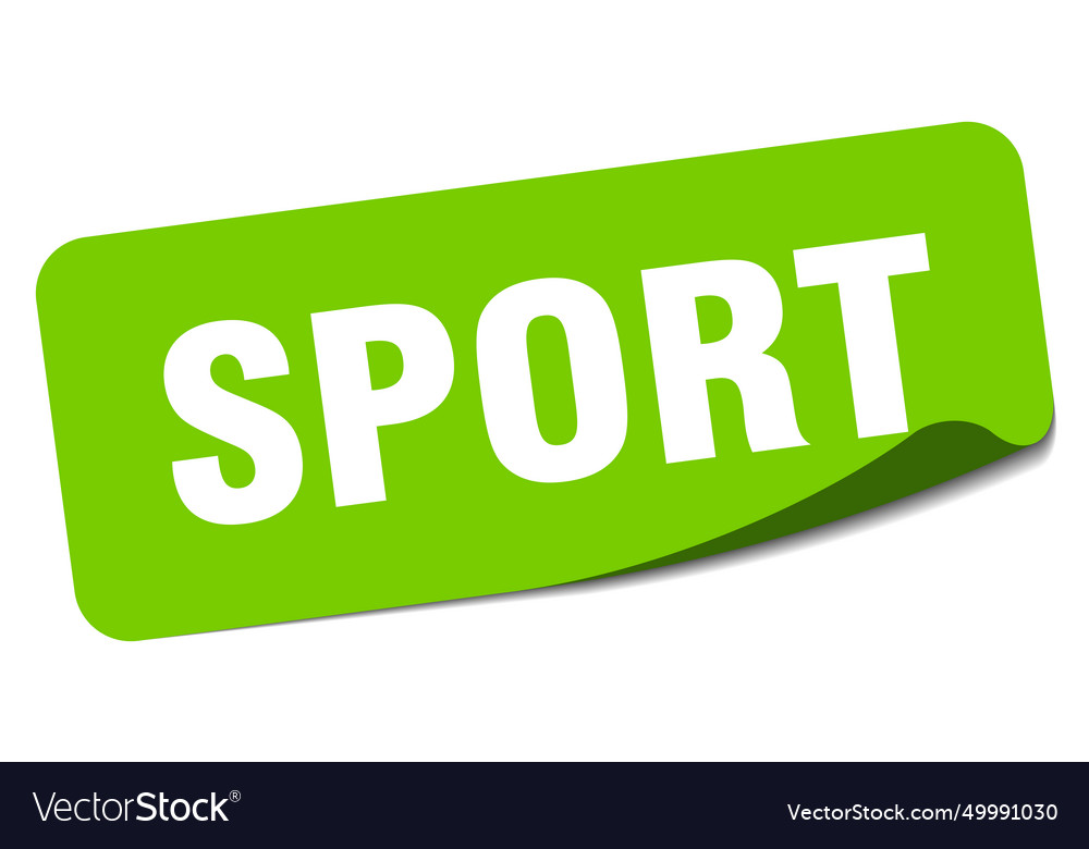 Sport sticker sport label Royalty Free Vector Image