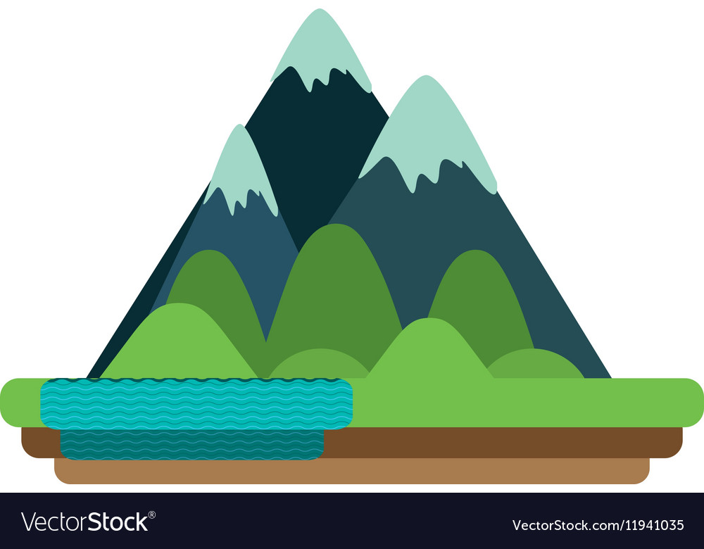 Isolated mountain design Royalty Free Vector Image