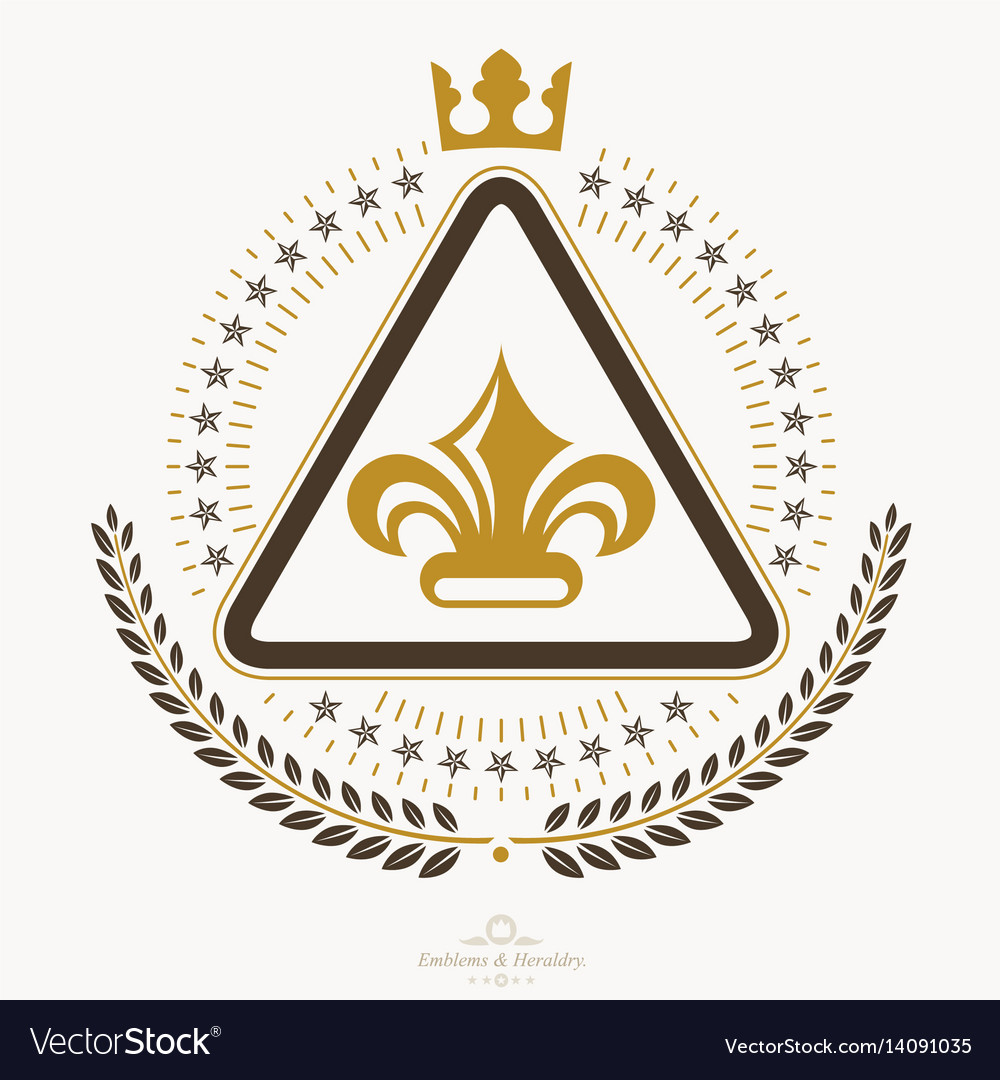 Luxury heraldic emblem template blazon Royalty Free Vector