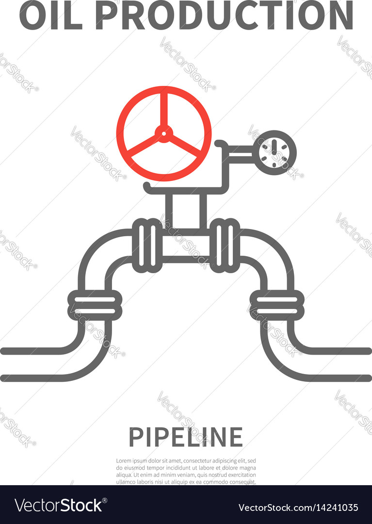 Pipeline in linear style Royalty Free Vector Image