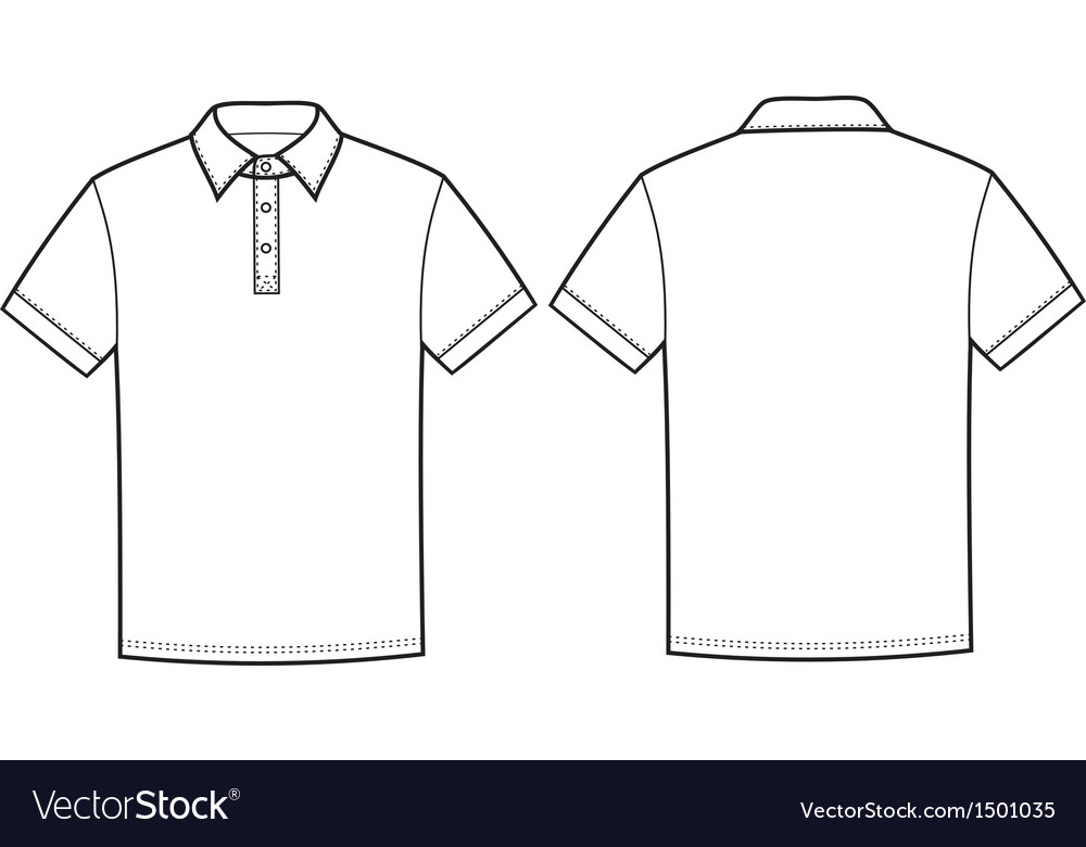 drawing t vector shirt shirt  Image Polo Free  VectorStock Royalty t Vector