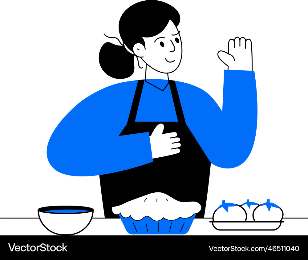 Chef counter Royalty Free Vector Image - VectorStock