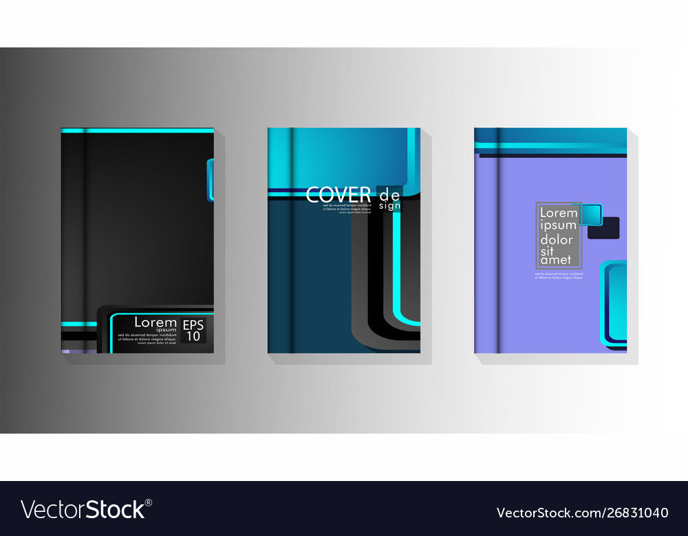 Collection book cover backgrounds Royalty Free Vector Image