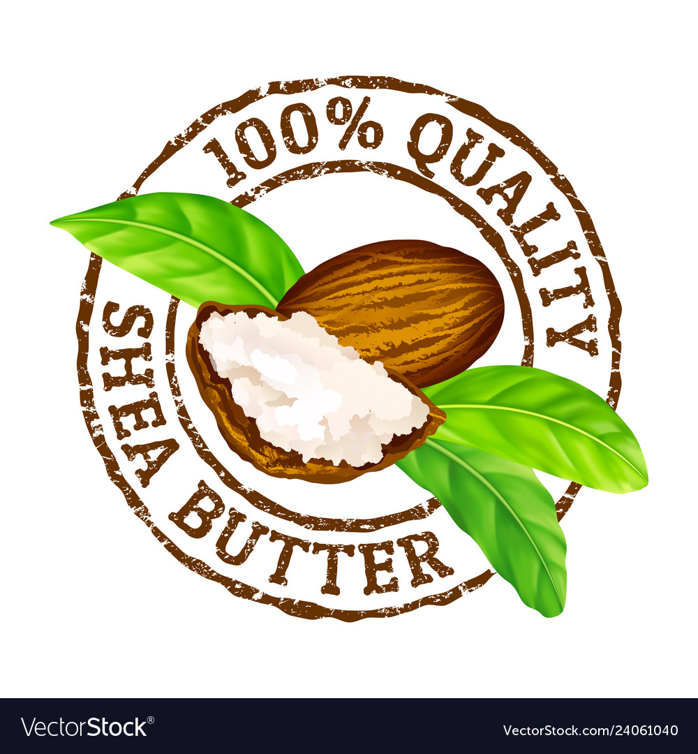 Grunge rubber stamp 100 quality shea butter Vector Image