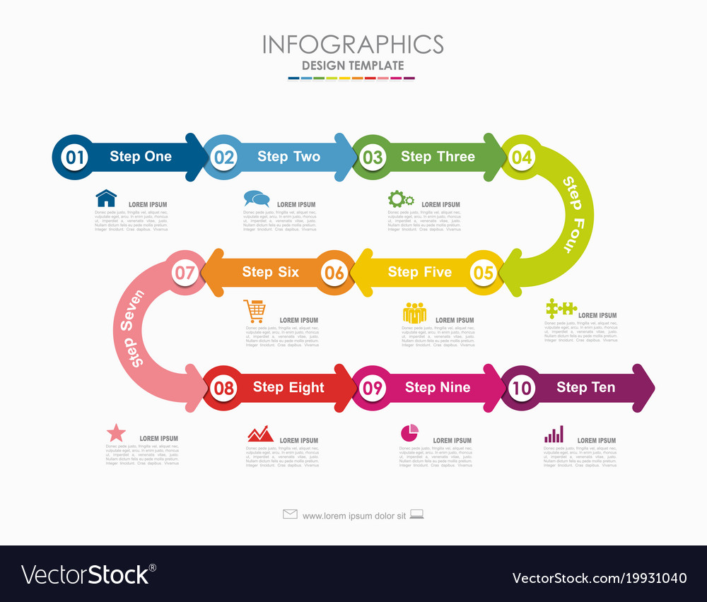 Infographic Template Used Royalty Free Vector Image