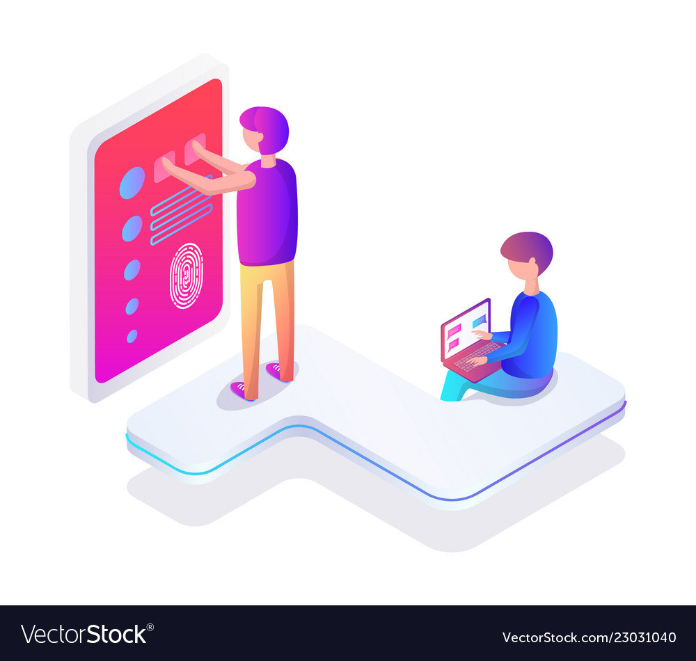 Virtual Reality For Girls And Boys Cartoon Banner Vector Image