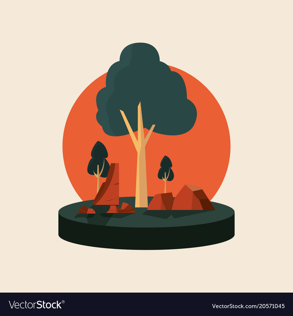 Abstract landscape design Royalty Free Vector Image