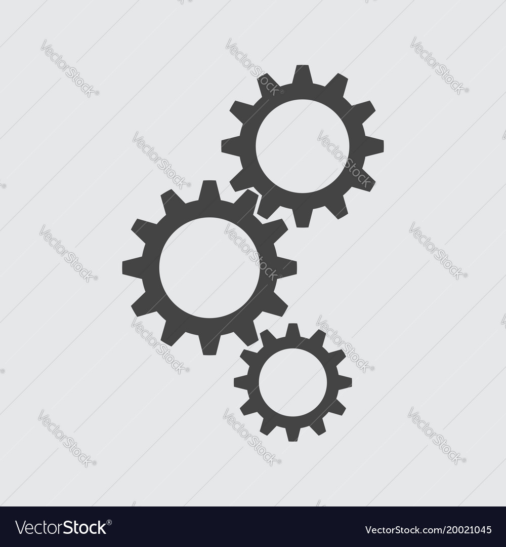 Gear flat icon Royalty Free Vector Image - VectorStock