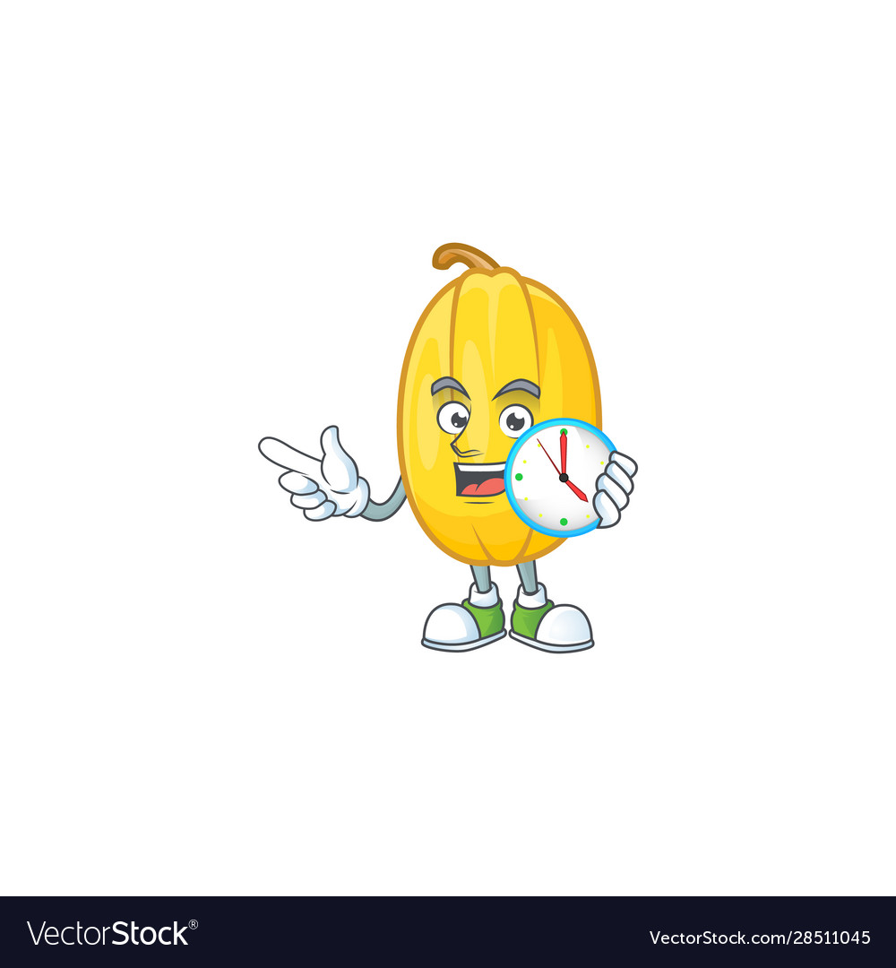 Happy spaghetti squash cartoon mascot style