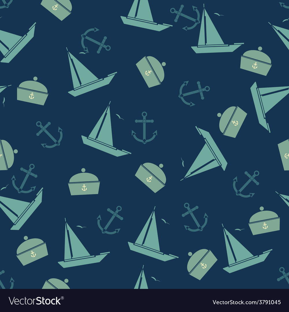 Marine Pattern Royalty Free Vector Image - Vectorstock