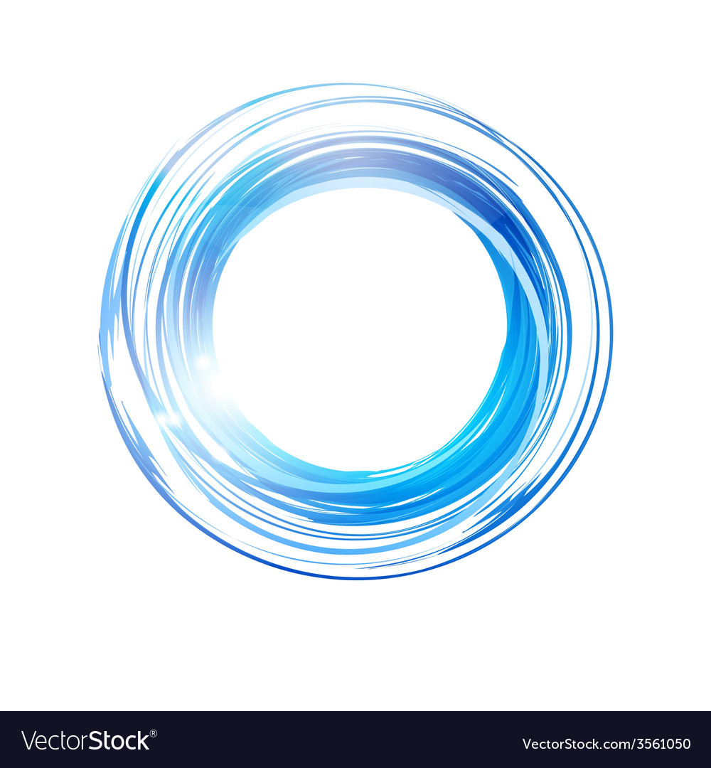 Abstract blue circle banner logo design template Vector Image